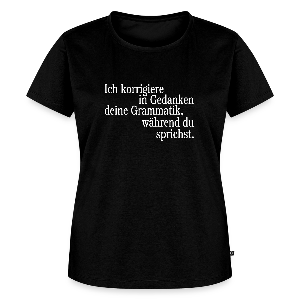 Grammatik - Frauen Premium T-Shirt - Schwarz