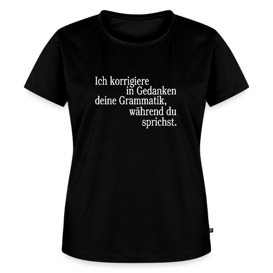 Grammatik - Frauen Premium T-Shirt - Schwarz
