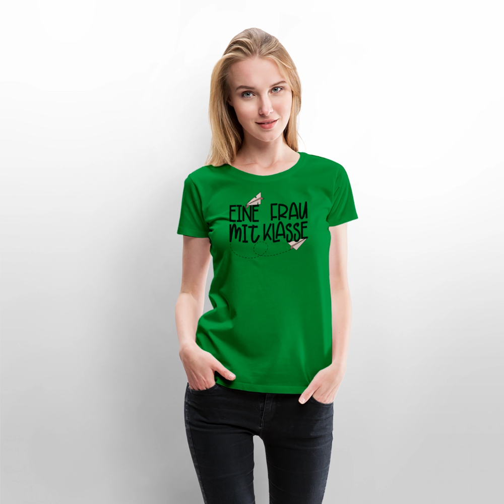 Eine Frau mit Klasse - Frauen Premium T-Shirt - Grün