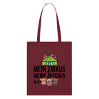 Mein Zirkus - Bio-Stoffbeutel - Burgunderrot