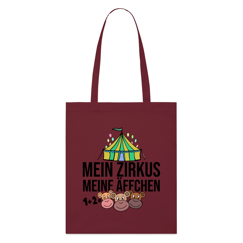 Mein Zirkus - Bio-Stoffbeutel - Burgunderrot