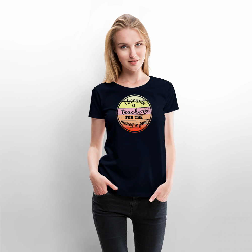 Money & Fame - Frauen Premium T-Shirt - Navy
