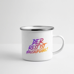 Der Rest ist Hausaufgabe! - Emaille-Tasse - Weiß