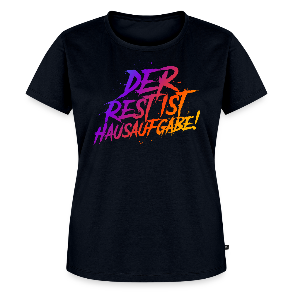 Der Rest ist Hausaufgabe - Frauen Premium T-Shirt - Navy