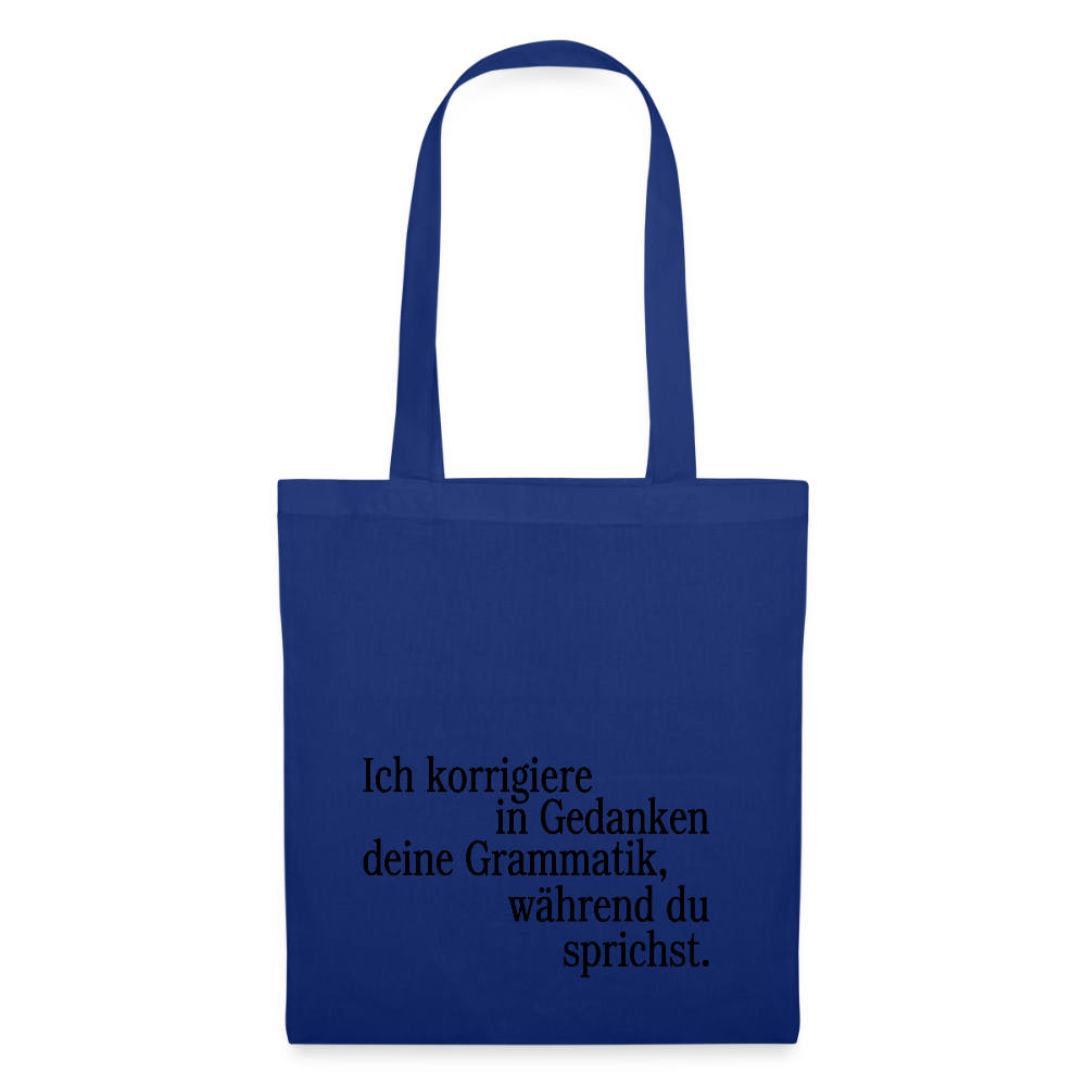 Grammatik - Stoffbeutel - Royalblau