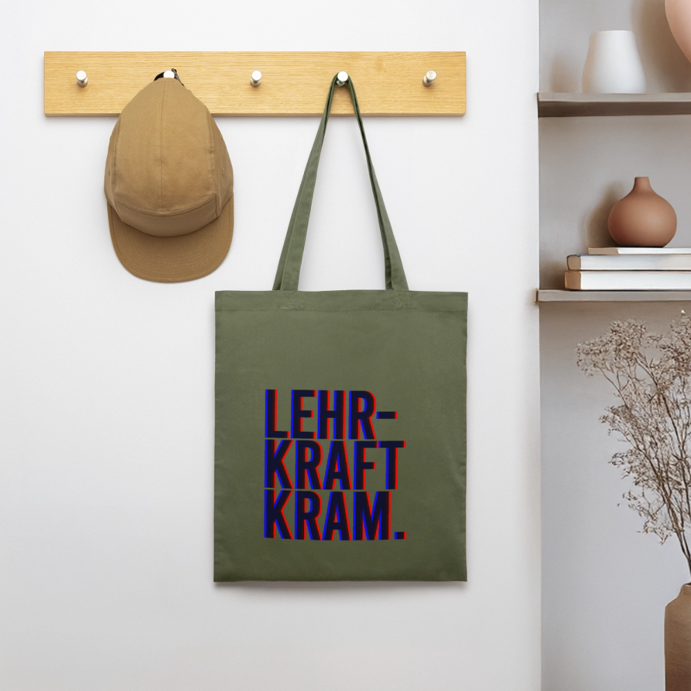 Lehrkraftkram -  Bio-Stoffbeutel - Khaki