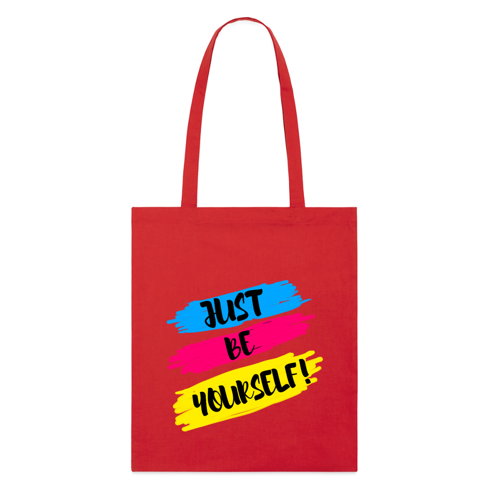 Just be yourself - Bio-Stoffbeutel - Rot