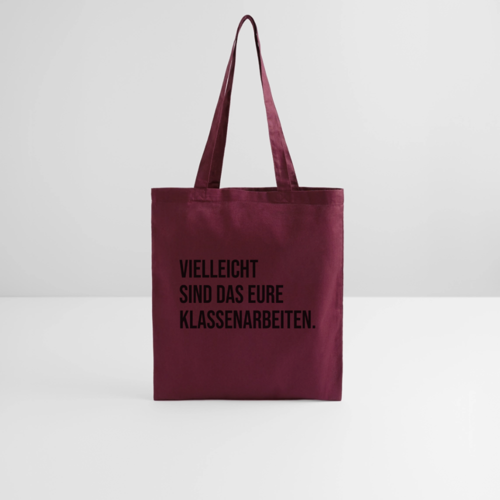 Klassenarbeiten- Stoffbeutel - Burgunderrot