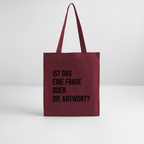 Frage?! - Bio-Stoffbeutel - Burgunderrot