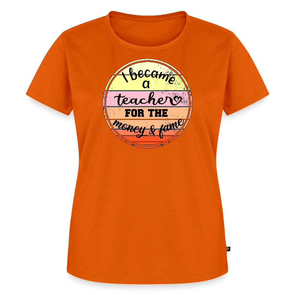 Money & Fame - Frauen Premium T-Shirt - Orange 
