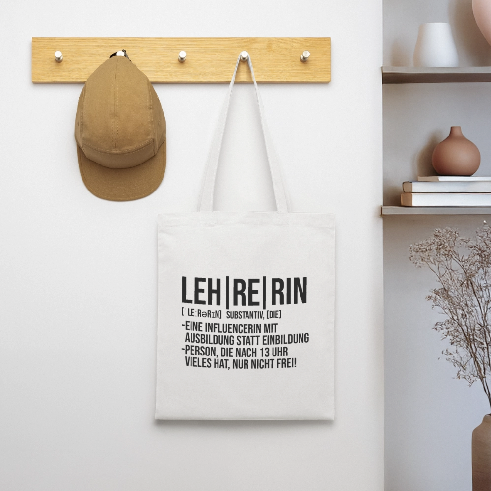 Leh-re-rin Stoffbeutel - Weiß