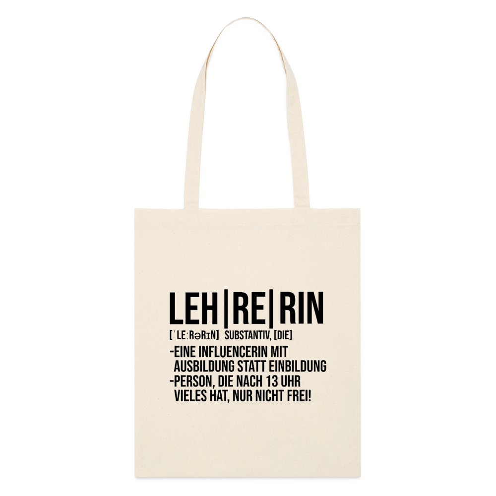 Lehrerin - Bio-Stoffbeutel - Natur