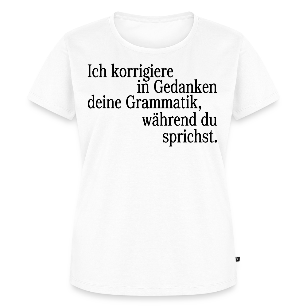 Grammatik - Frauen Premium T-Shirt - Weiß