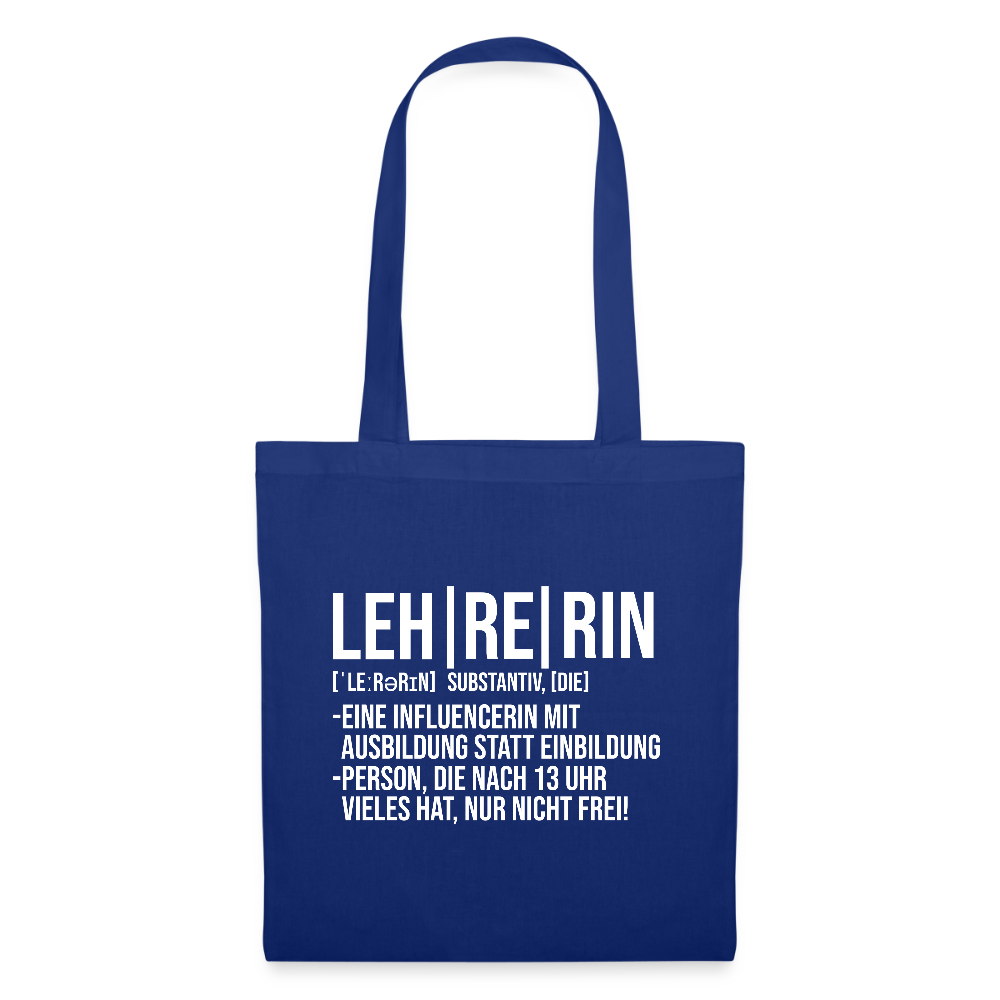 Leh-re-rin - Stoffbeutel - Royalblau