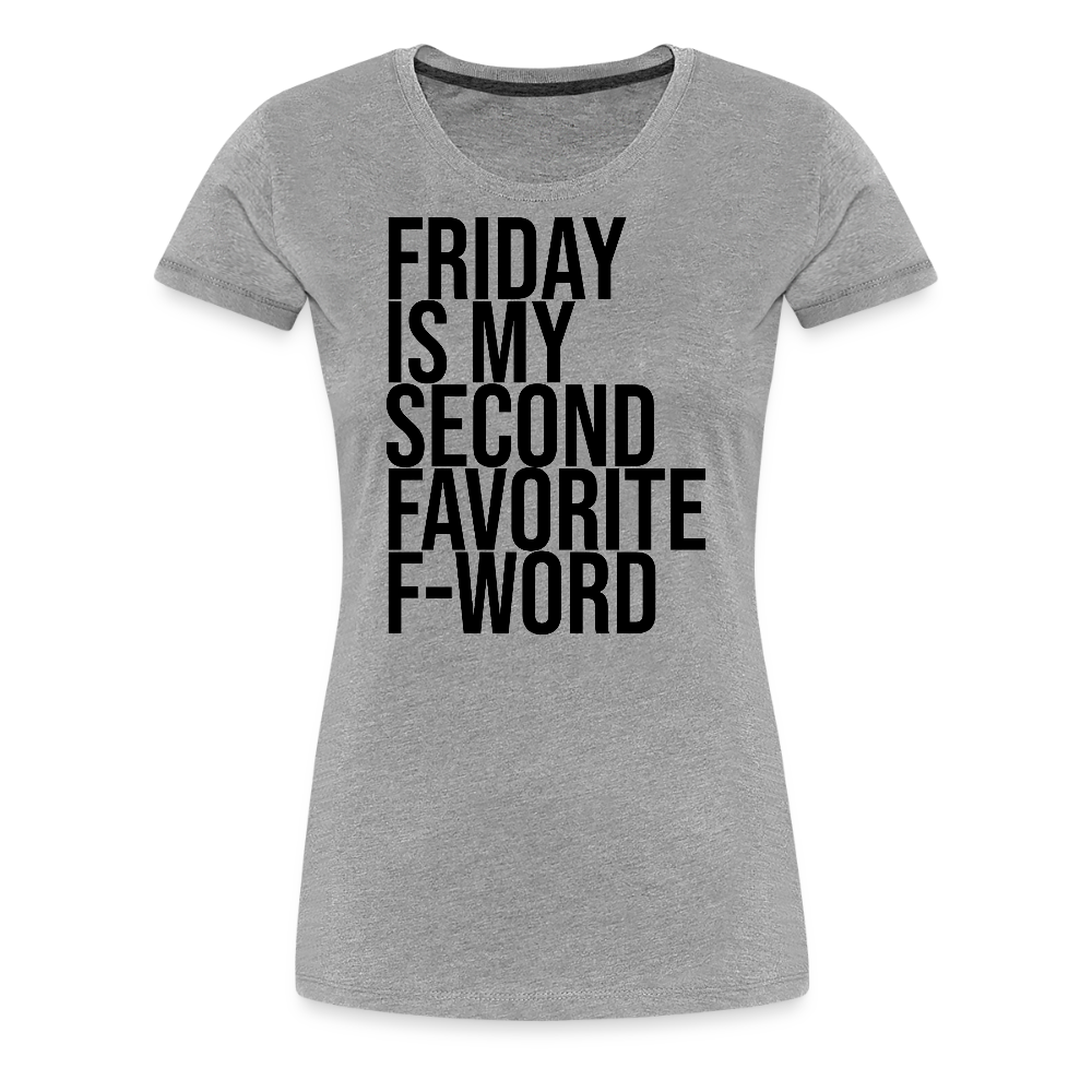 F-Word - Frauen Premium T-Shirt - Grau meliert