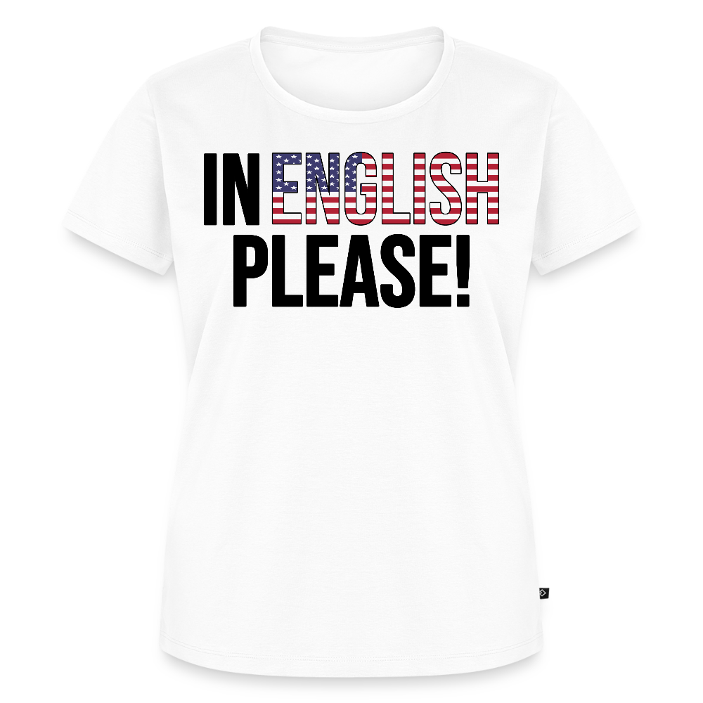 In english please! - Frauen Premium T-Shirt - Weiß