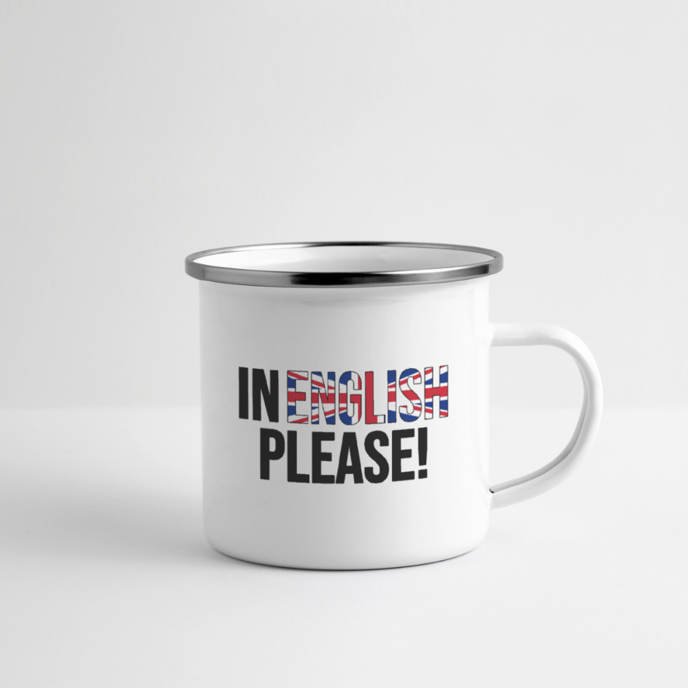 In english please! - Emaille-Tasse - Weiß