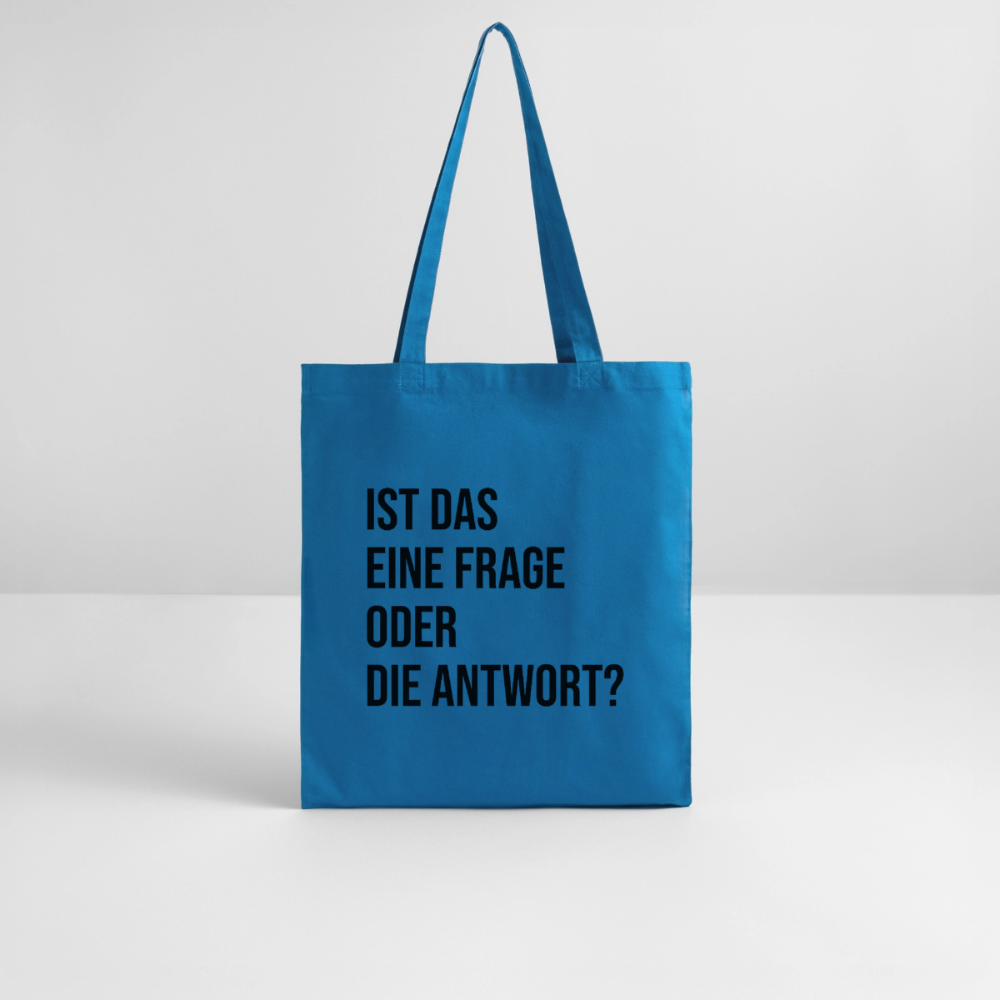 Frage?! - Bio-Stoffbeutel - Königsblau
