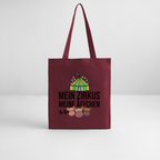 Mein Zirkus - Bio-Stoffbeutel - Burgunderrot