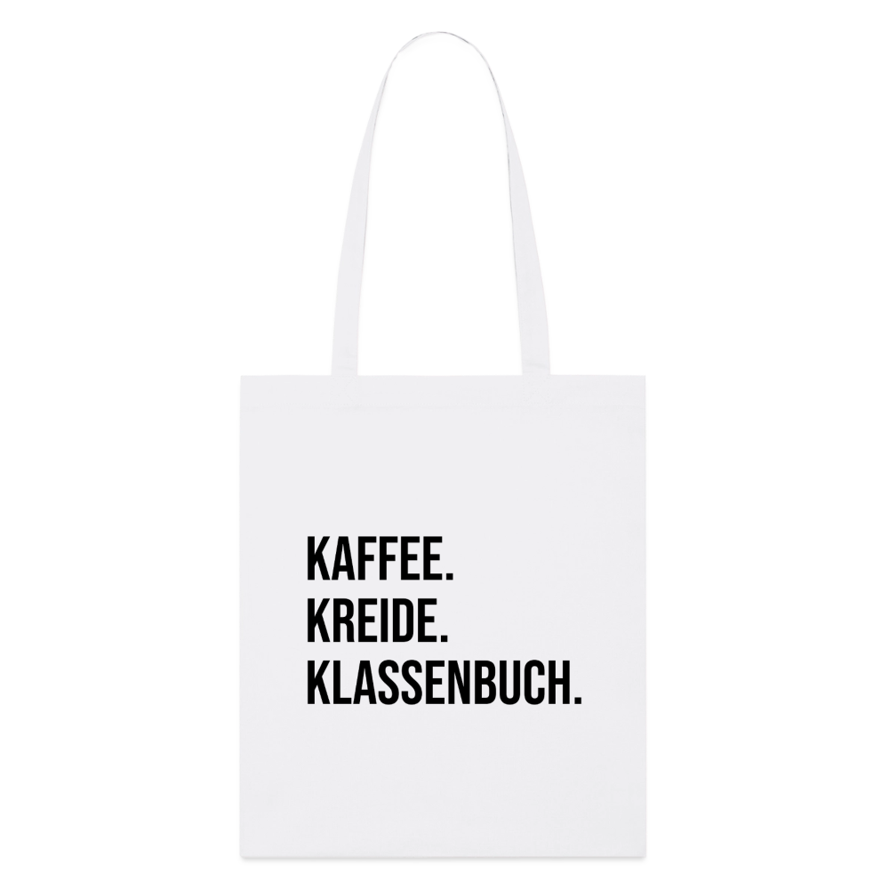 Klassenbuch - Bio-Stoffbeutel - Weiß