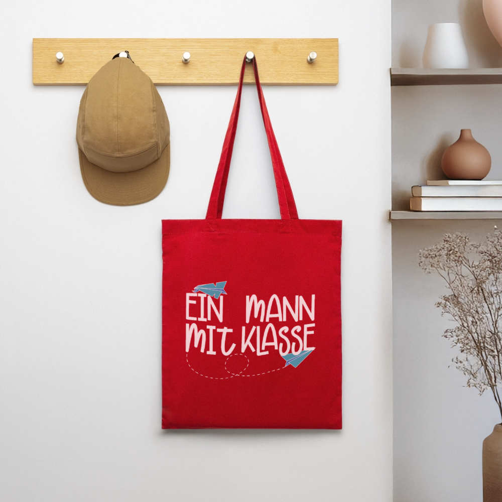 Ein Mann mit Klasse - Stoffbeutel - Rot