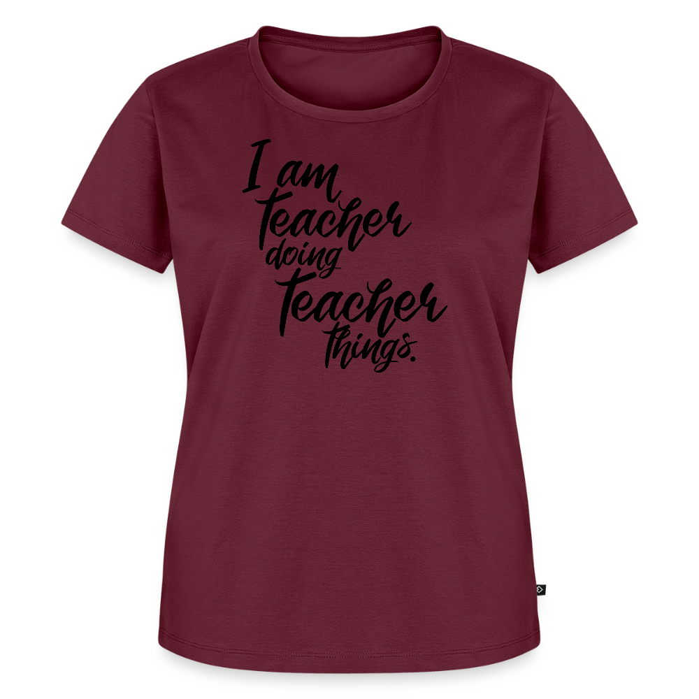 Teacher things - Frauen Premium T-Shirt - Burgunderrot