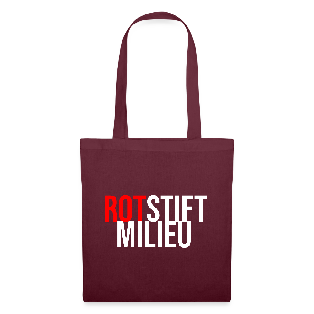 Rotstiftmilieu - Stoffbeutel - Burgunderrot