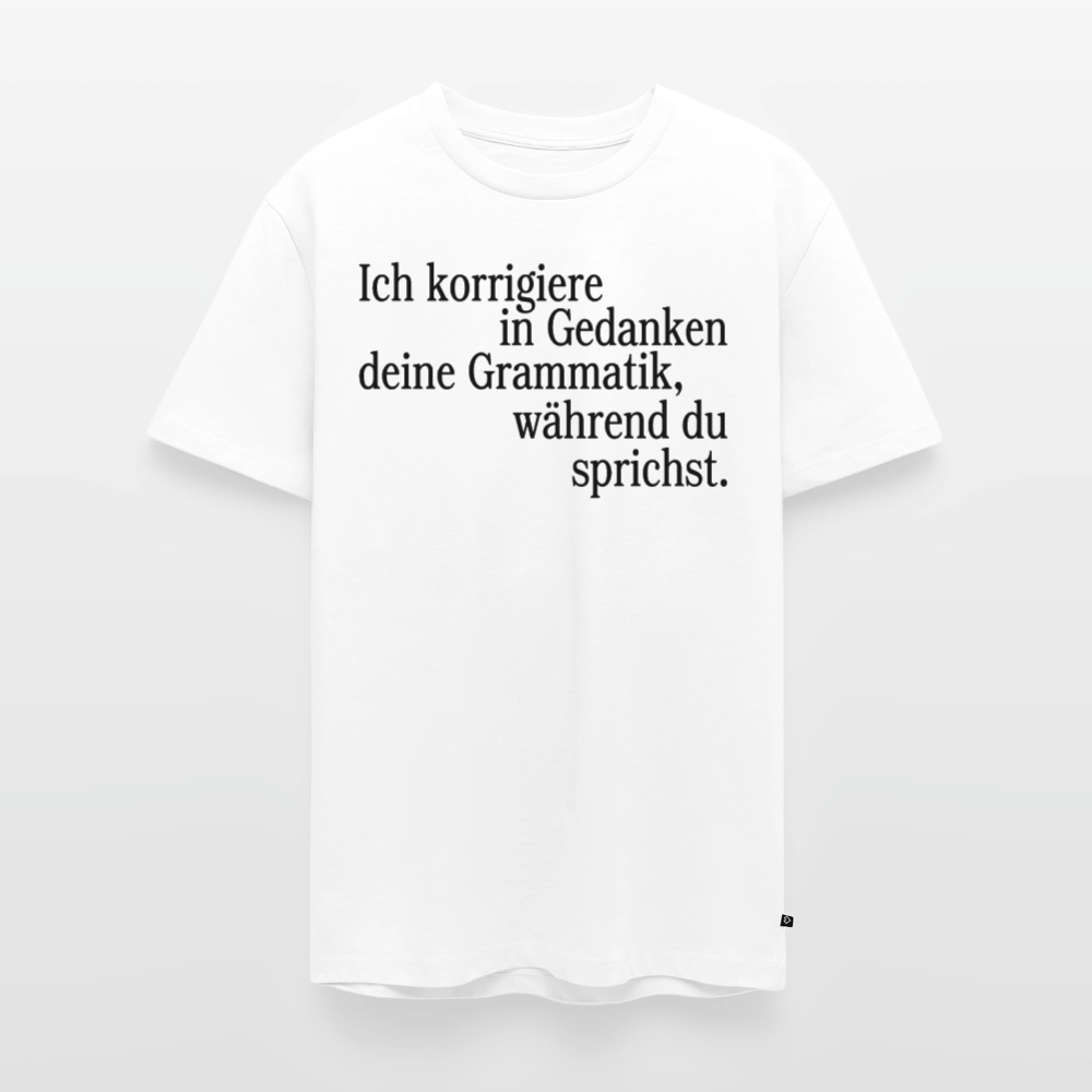 Grammatik - Männer Premium T-Shirt - Weiß
