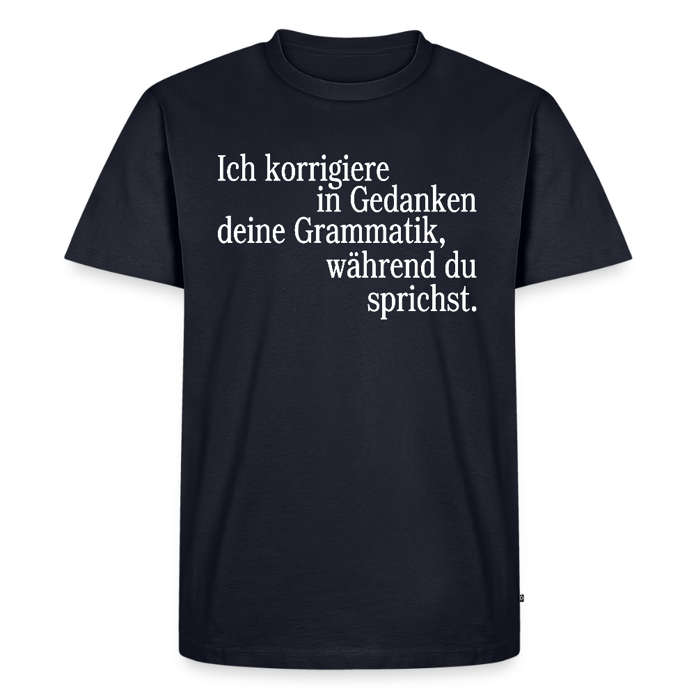 Grammatik - Männer Premium T-Shirt - Navy