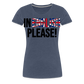 In english please - Frauen Premium T-Shirt - Blau meliert
