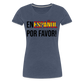 En Espanol por favor! -  Frauen Premium T-Shirt - Blau meliert