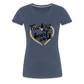 Teaching is heartwork - Frauen Premium T-Shirt - Blau meliert