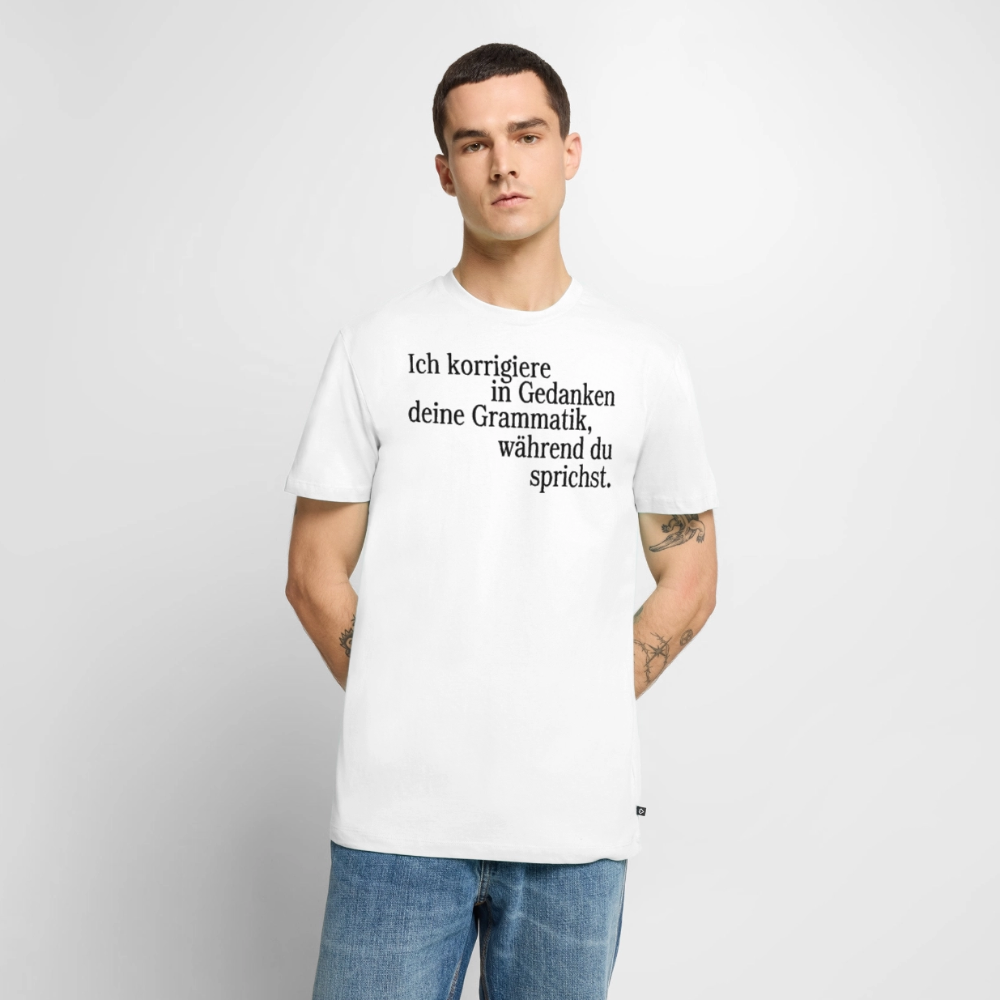 Grammatik - Männer Premium T-Shirt - Weiß