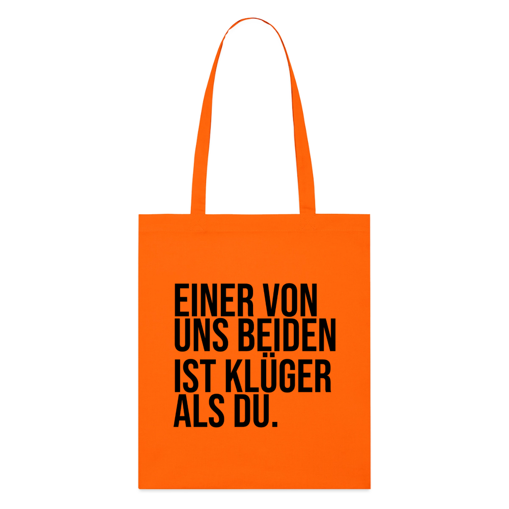 Klüger als du - Bio-Stoffbeutel - Tieforange