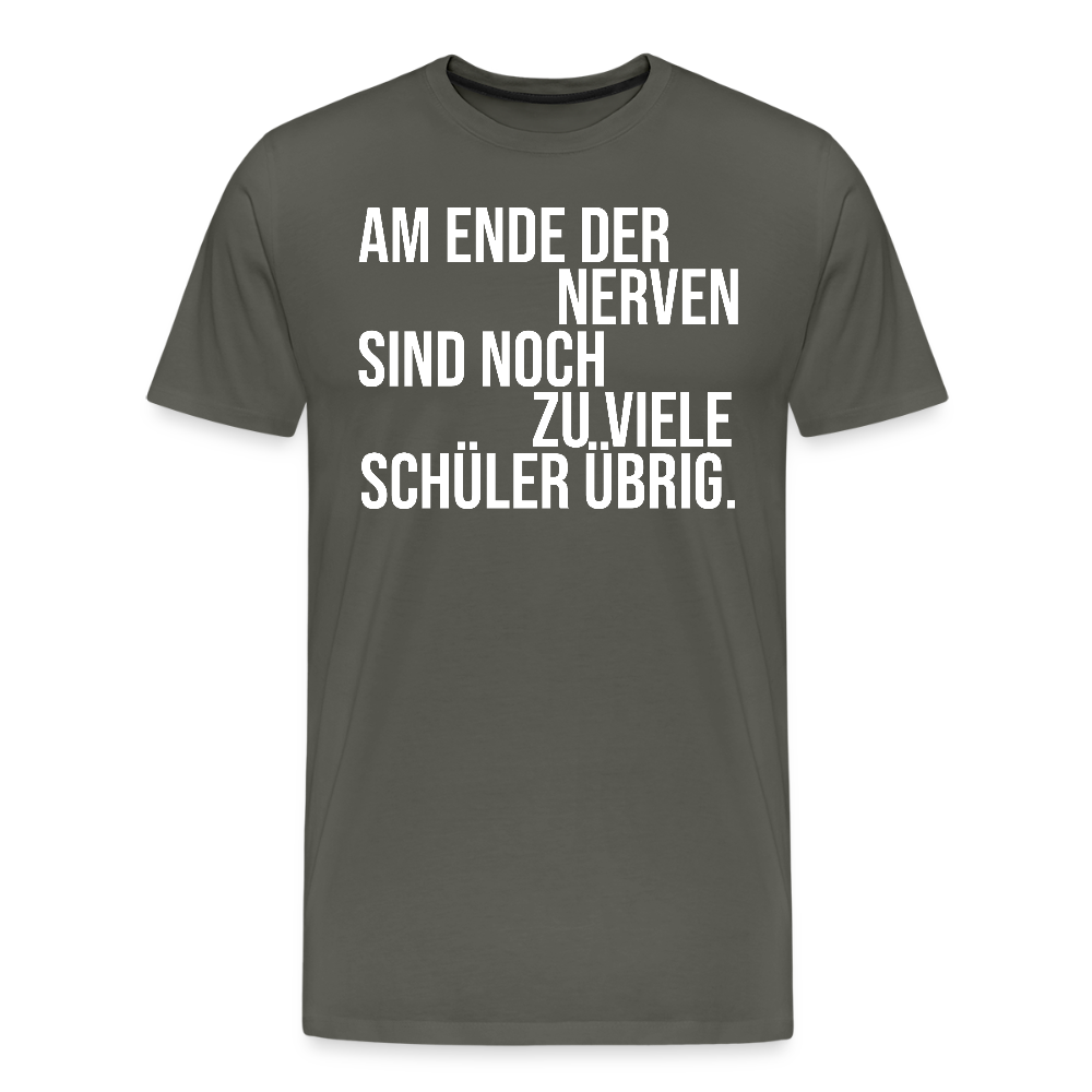 Zu viele Schüler - Männer Premium T-Shirt - Asphalt