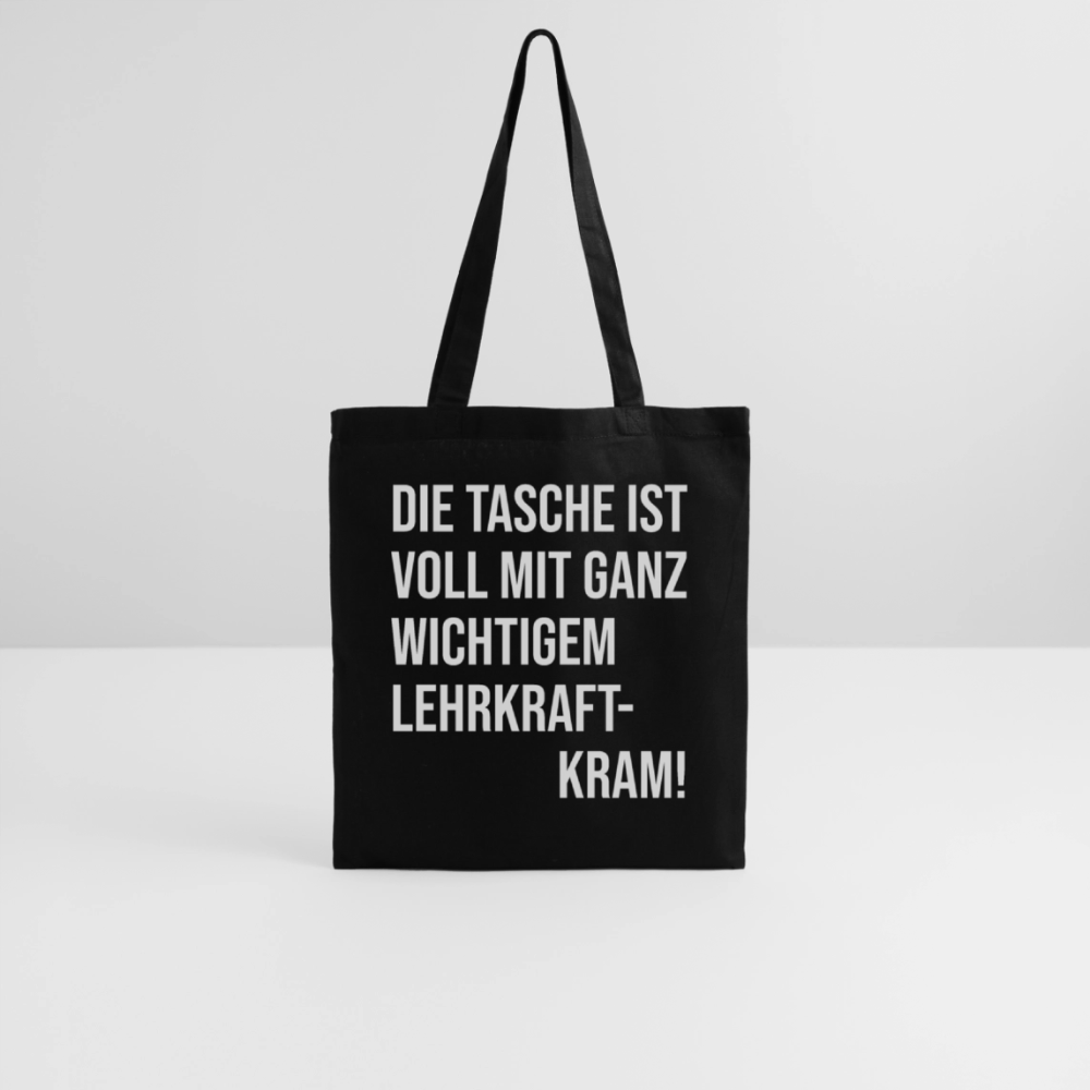 Lehrkraftkram - Stoffbeutel - Schwarz