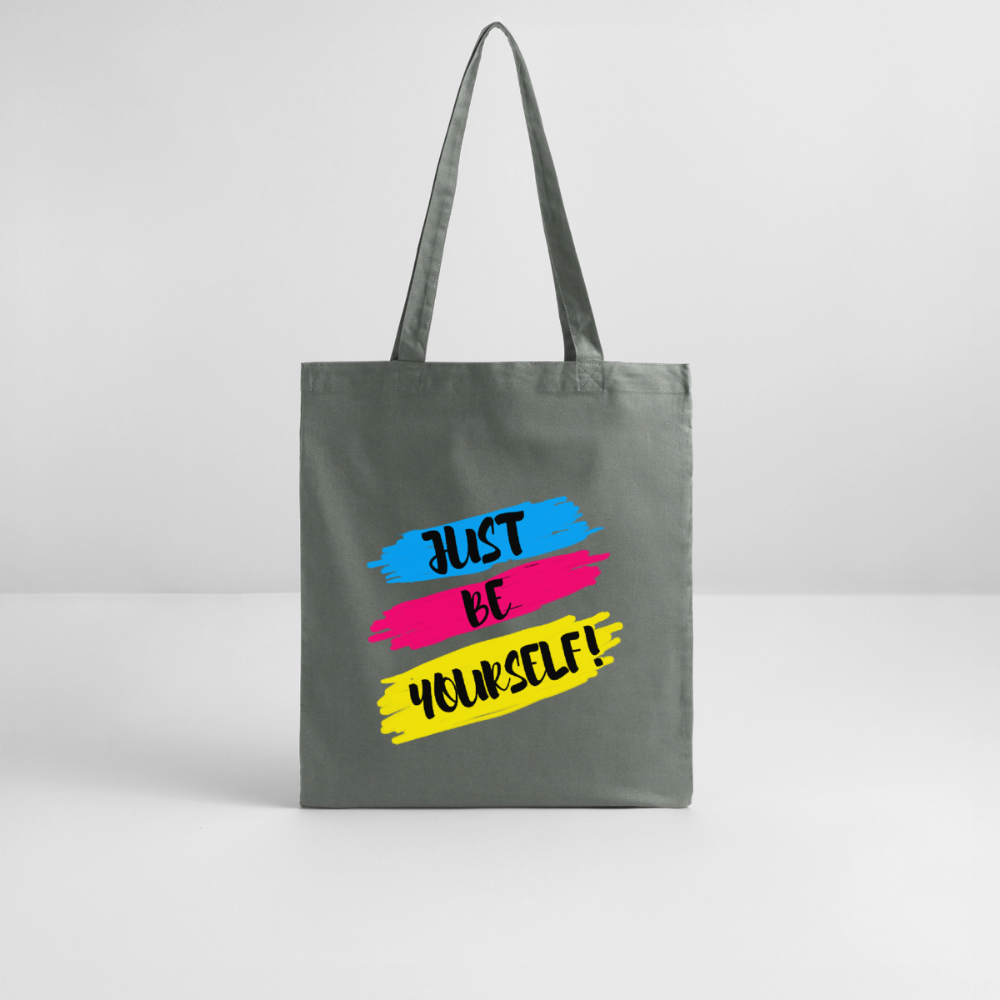 Just be yourself - Bio-Stoffbeutel - Anthrazit