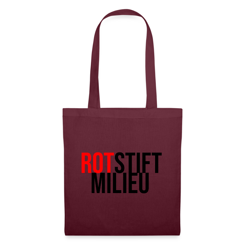 Rotstiftmilieu - Stoffbeutel - Burgunderrot