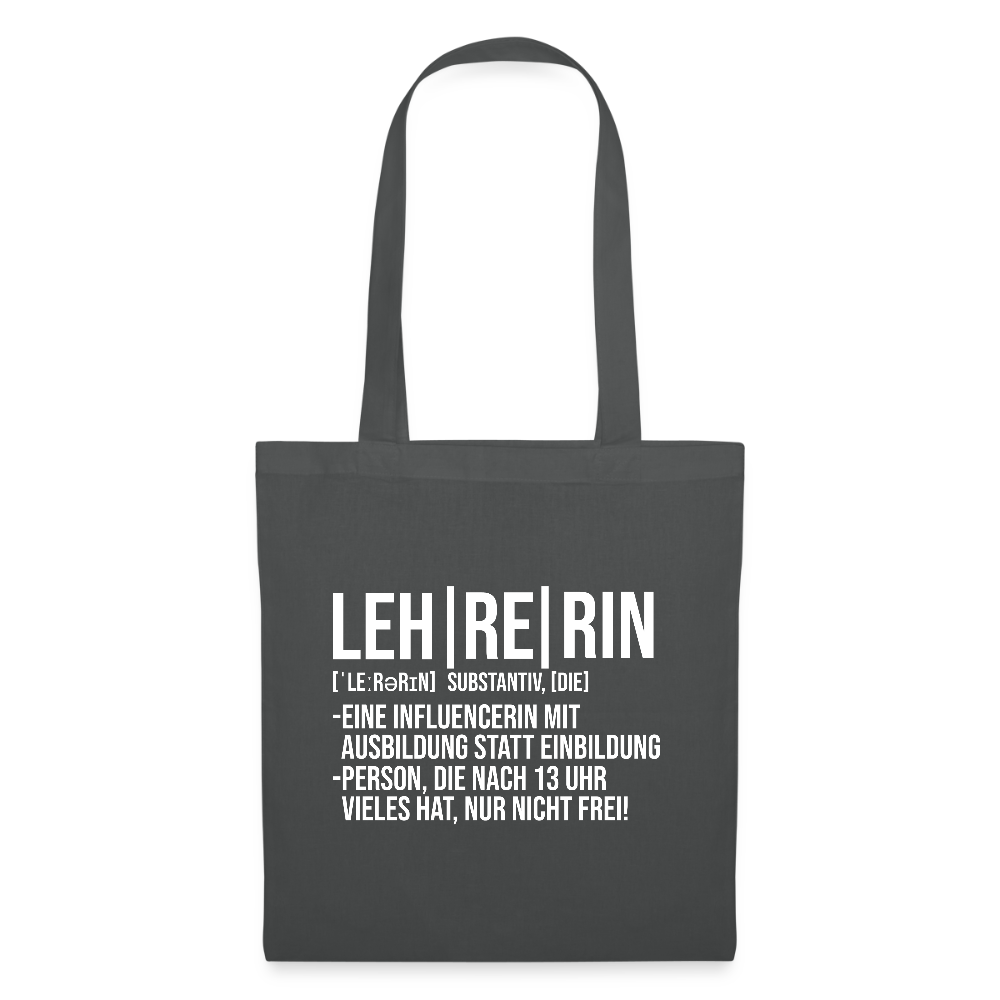 Leh-re-rin - Stoffbeutel - Graphite