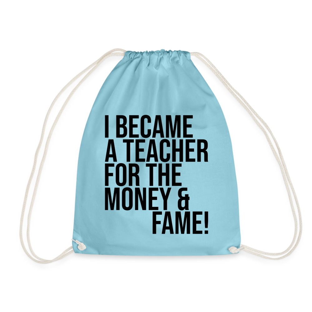 Money & Fame - Turnbeutel - Aqua