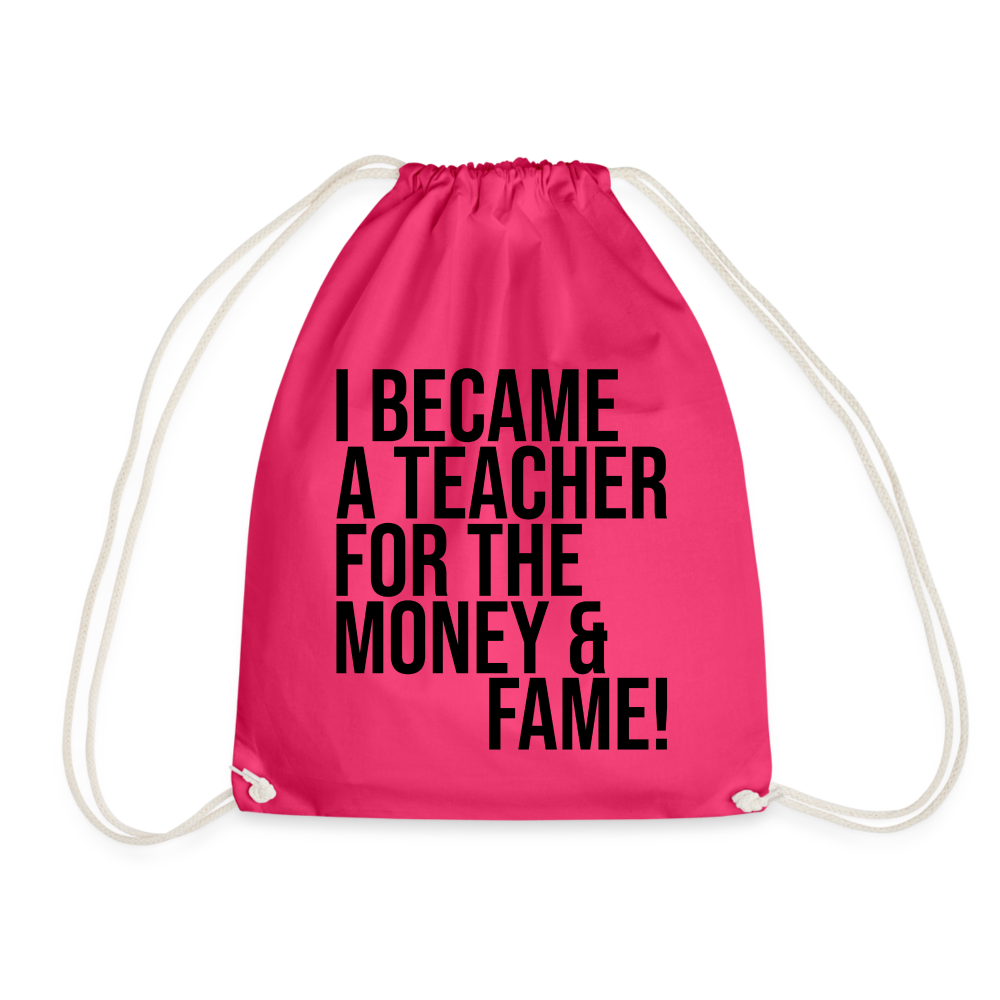 Money & Fame - Turnbeutel - Fuchsia