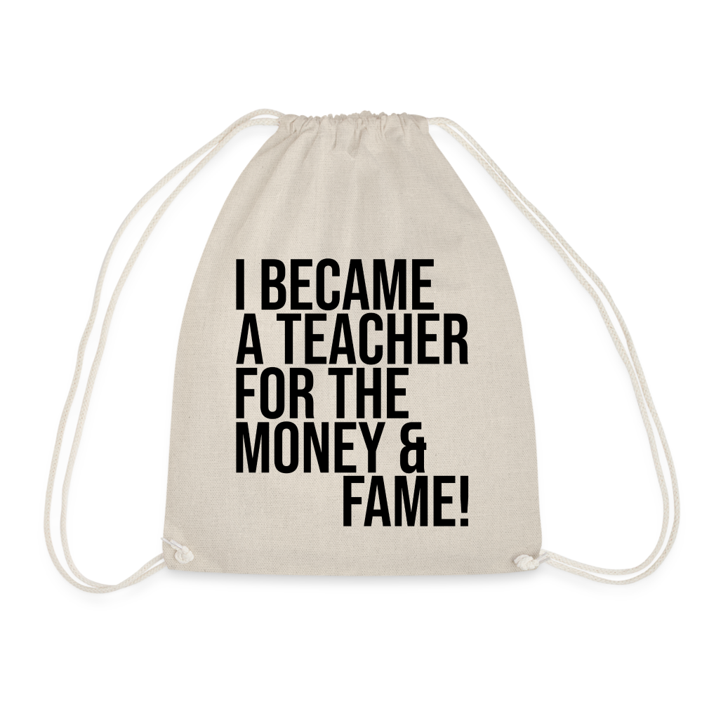 Money & Fame - Turnbeutel - Natur