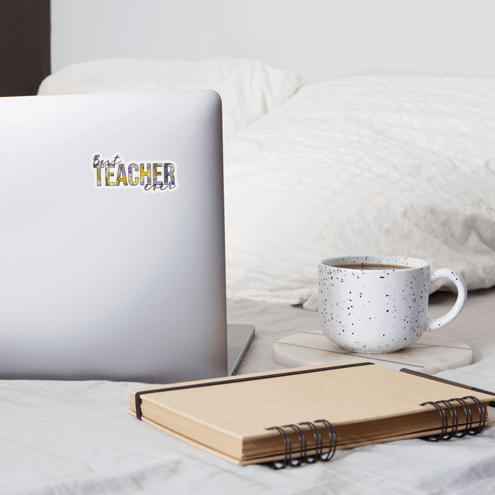 Best teacher ever - Sticker - Mattweiß