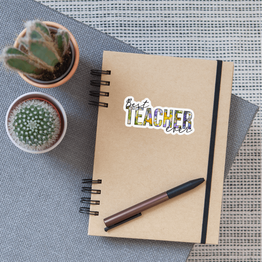 Best teacher ever - Sticker - Weiß glänzend