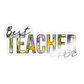Best teacher ever - Sticker - Transparent glänzend