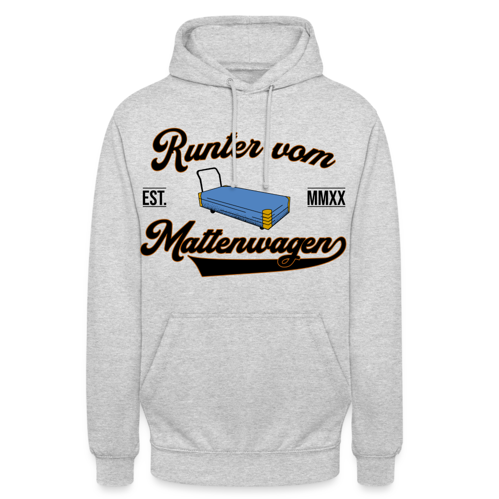 Runter vom Mattenwagen - Hoodie - Hellgrau meliert