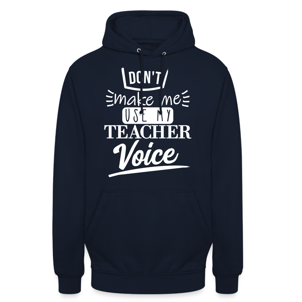 Teacher voice - Unisex Hoodie - Navy