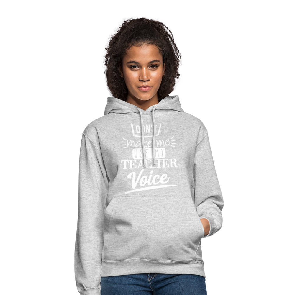 Teacher voice - Unisex Hoodie - Hellgrau meliert