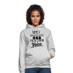 Teacher voice - Unisex Hoodie - Hellgrau meliert