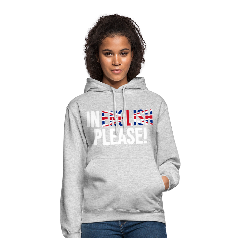 In english please - Unisex Hoodie - Hellgrau meliert